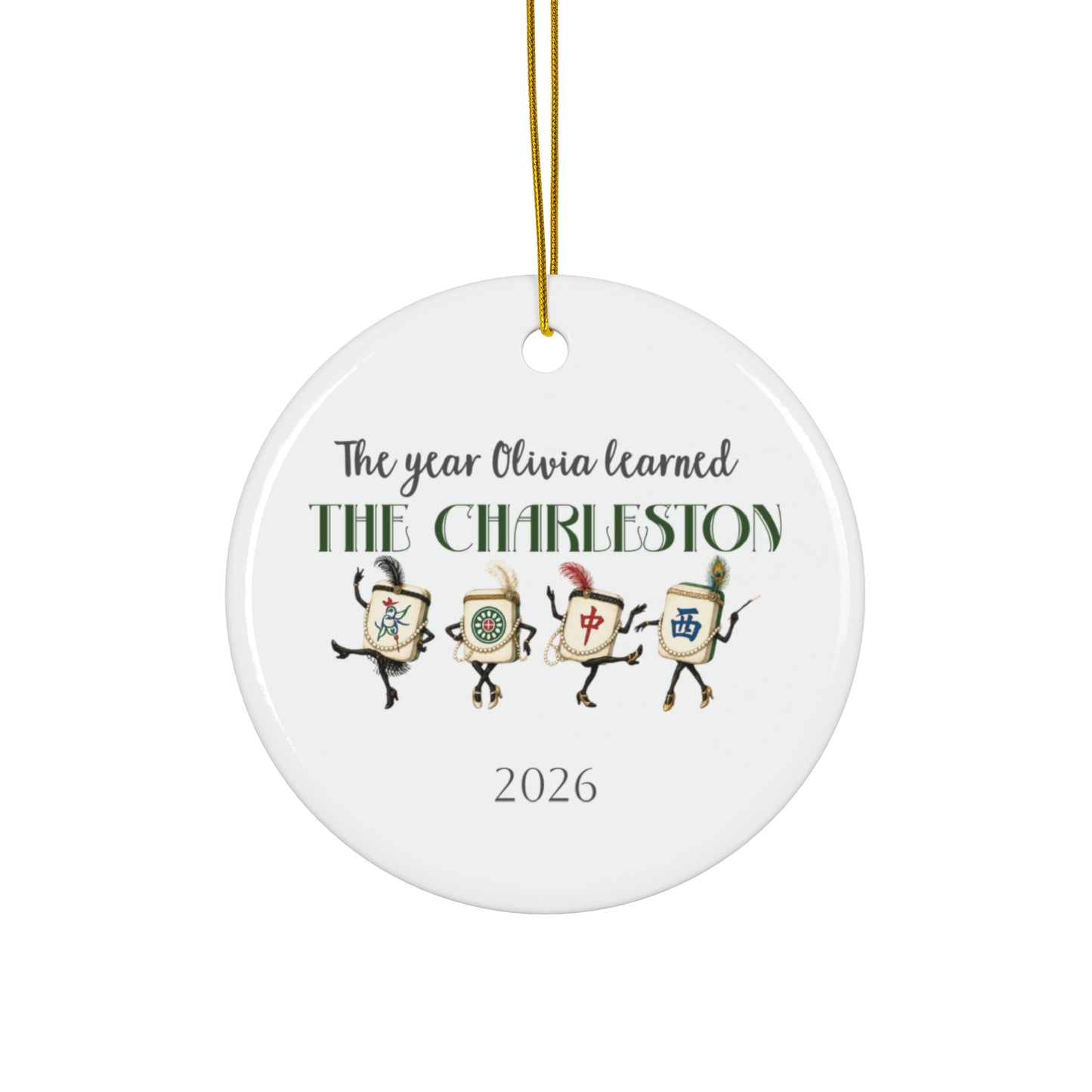 Personalized Mahjong Charleston Ornament 2026 | Custom Mahjong Gift for New Players