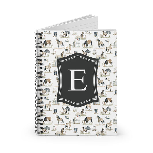 Personalized Equestrian Spiral Notebook