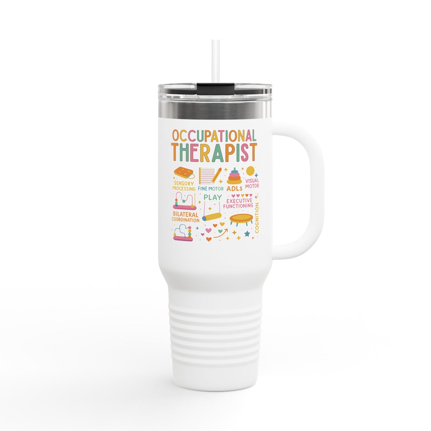 Occupational Therapy 40oz Tumbler – Insulated with Straw