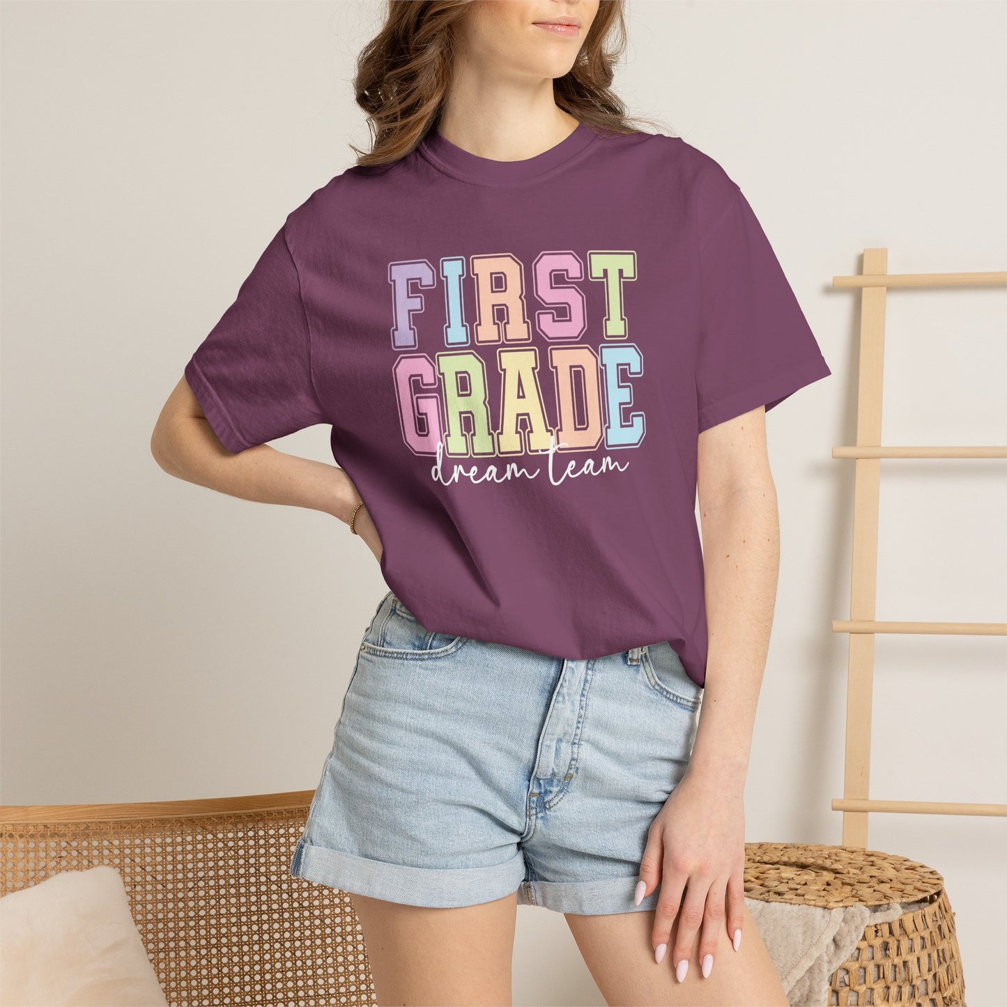 First Grade Dream Team Comfort Colors® Teacher Shirt | Grade Level Teacher T-Shirt