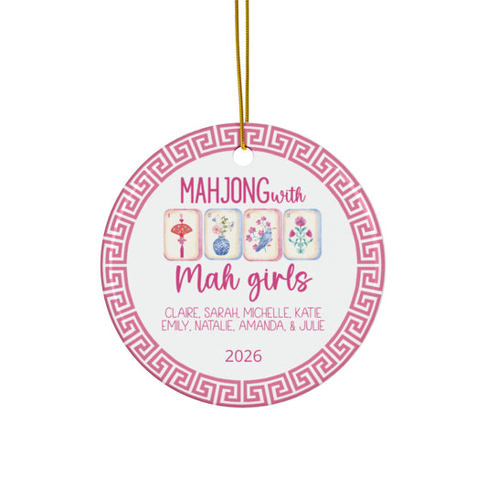 Personalized Mahjong Ornament | Custom Mahjong Group Gift