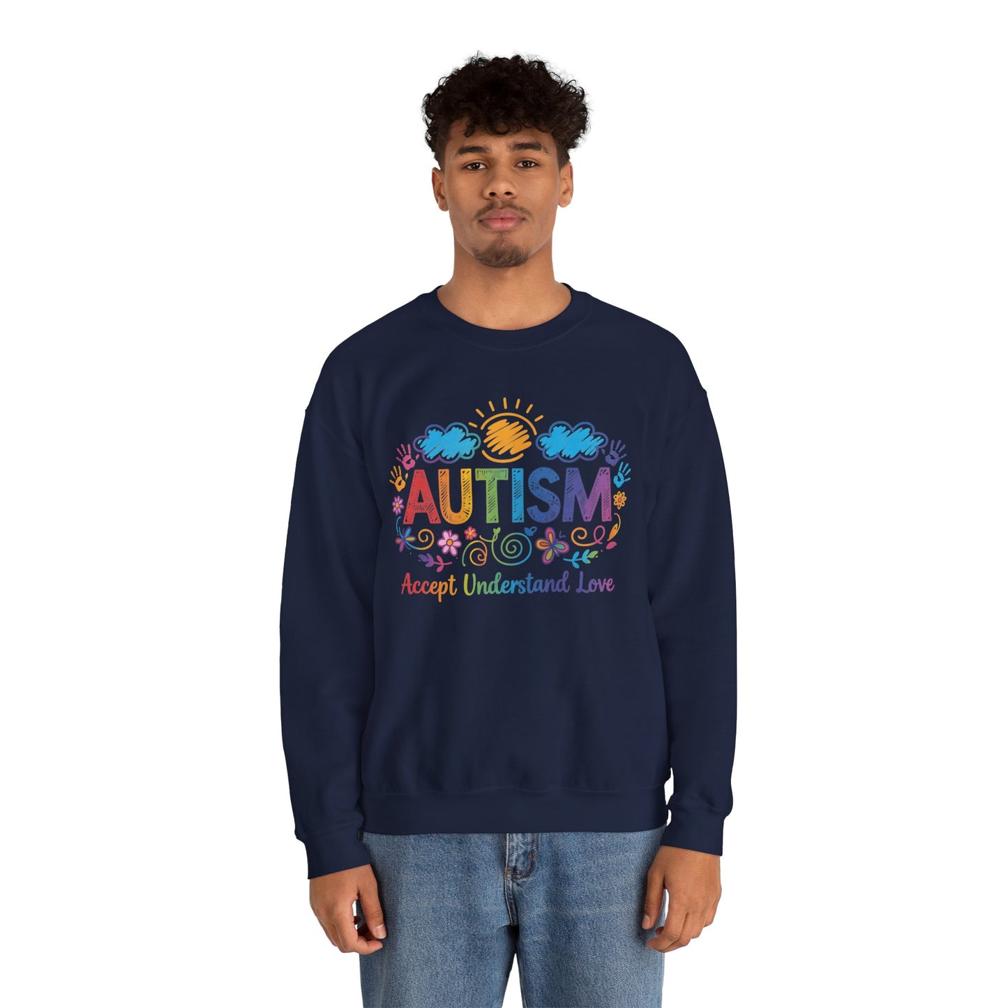Autism Accept Understand Love Sweatshirt | Autism Awareness & Acceptance Crewneck