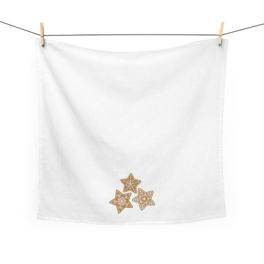 Gingerbread Stars Holiday Tea Towel