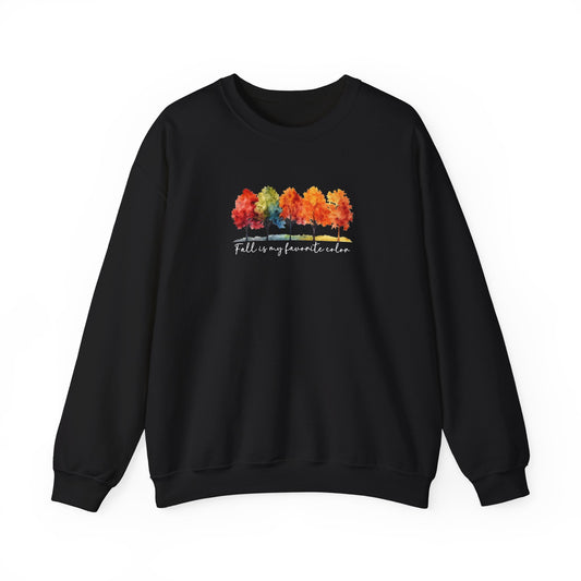 Fall Is My Favorite Color Sweatshirt | Watercolor Trees Crewneck