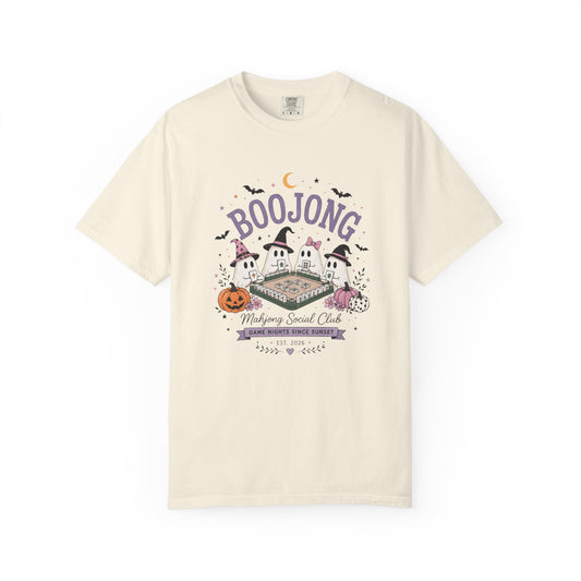 Cute Halloween Mahjong T-Shirt | Comfort Colors Ghost Mahjong Tee