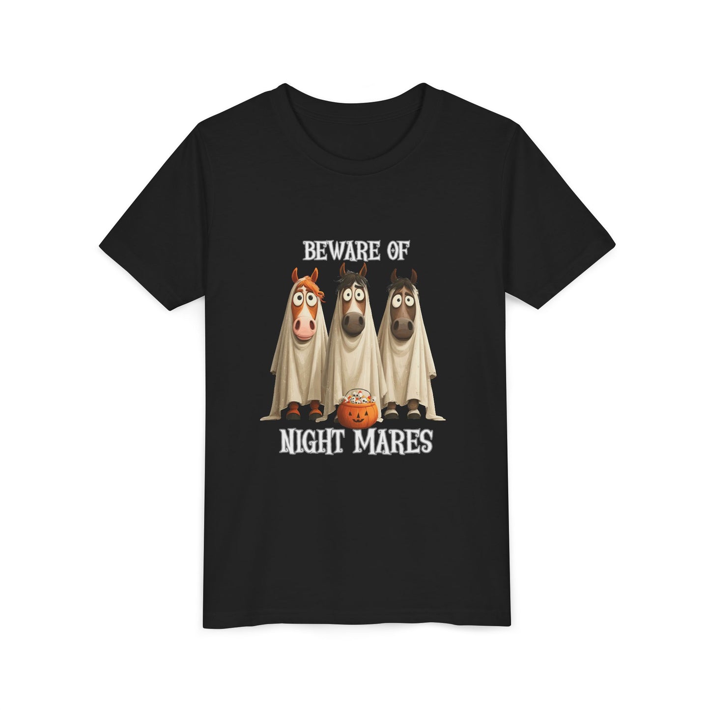 Youth “Beware of Night Mares” Halloween Horse T-Shirt