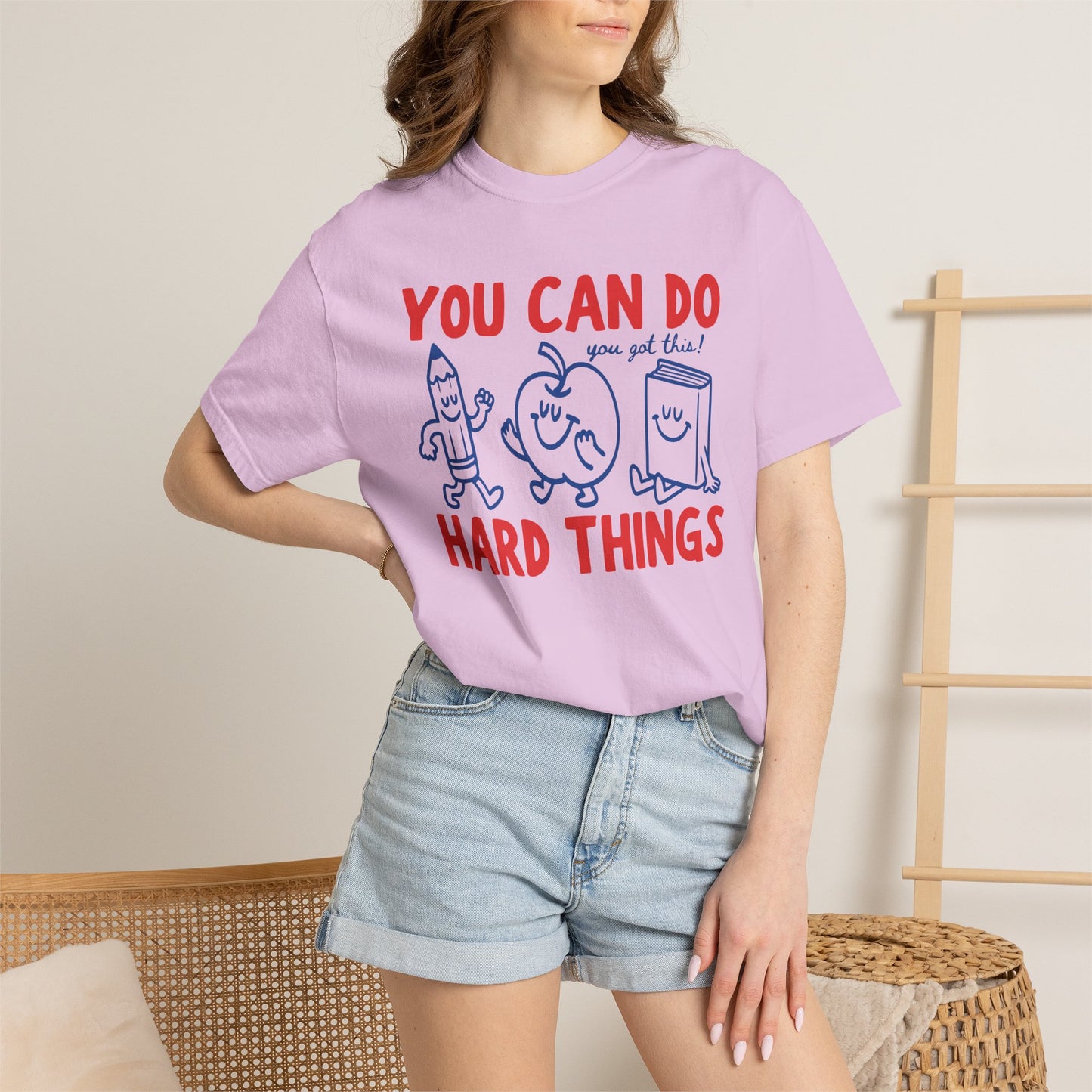 You Can Do Hard Things Teacher Shirt | Motivational Comfort Colors T-Shirt
