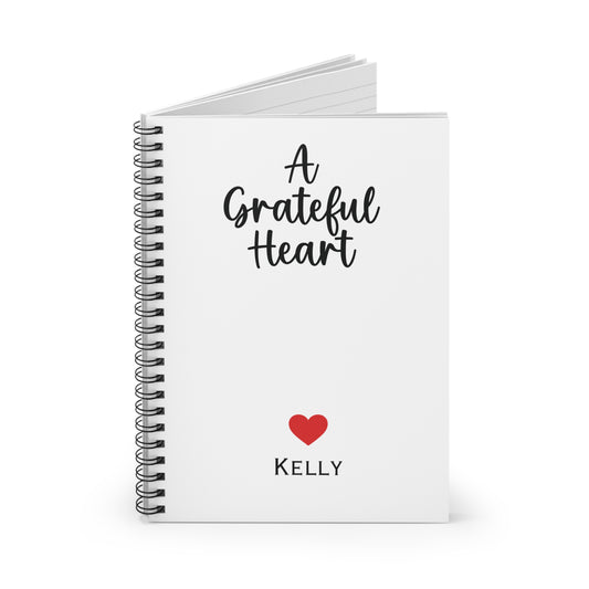 A Grateful Heart Personalized Spiral Journal