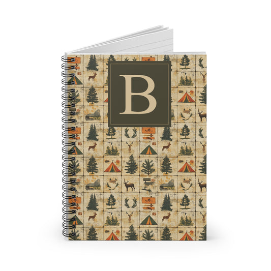 Personalized Rustic Camp Spiral Notebook