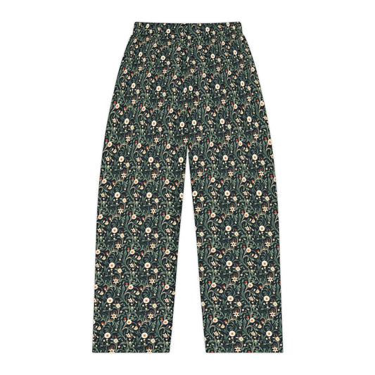Floral Horse Pajama/Lounge Pants - Green Vine