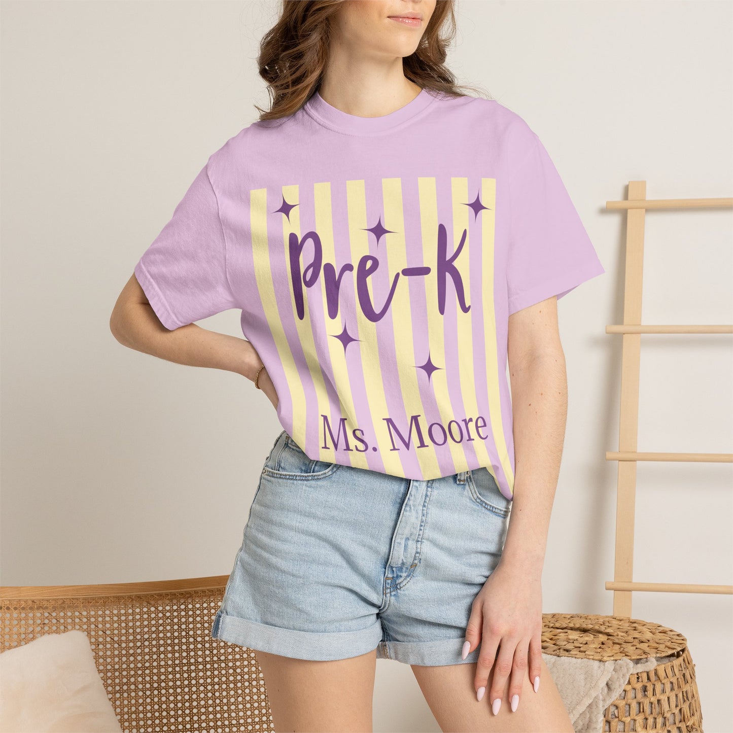 Personalized Pre-K Teacher Shirt | Custom Pre-K Teacher Comfort Colors T-Shirt