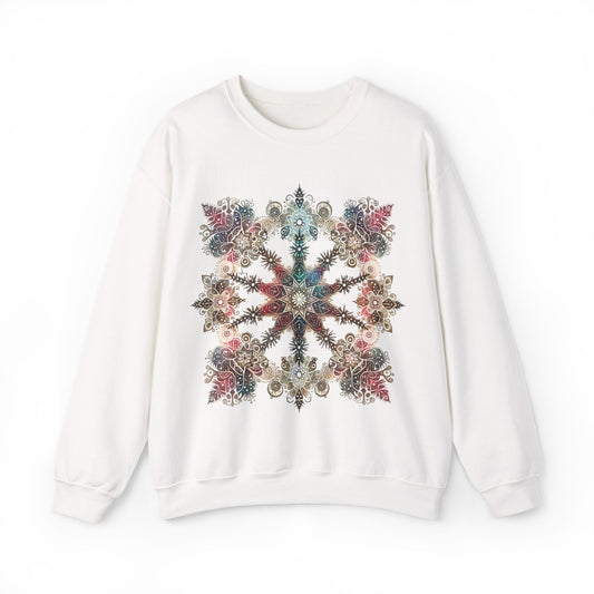 Radiant Frost Snowflake Sweatshirt | The Anchored Bloom Winter’s Mosaic Collection