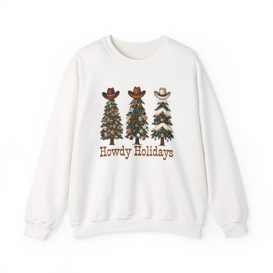 Howdy Holidays Western Christmas Sweatshirt – Unisex Crewneck
