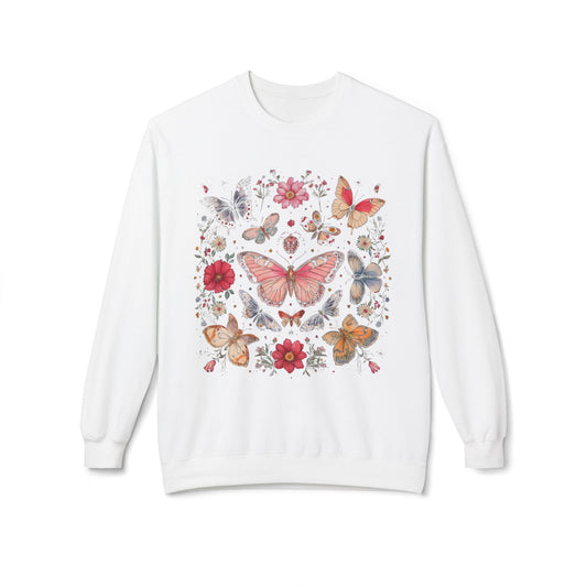 Boho Bloom Butterfly Crewneck Sweatshirt