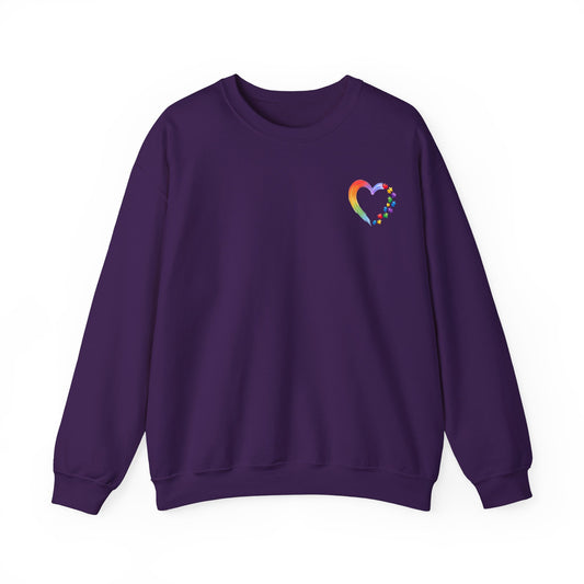 Autism Awareness Heart Sweatshirt | Neurodiversity Support Crewneck