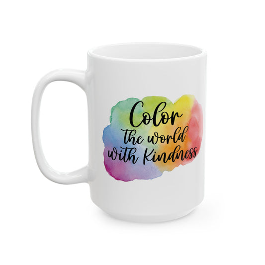 Color the World with Kindness Mug – Inspirational Gift for Teachers, Friends, and Everyday Joy