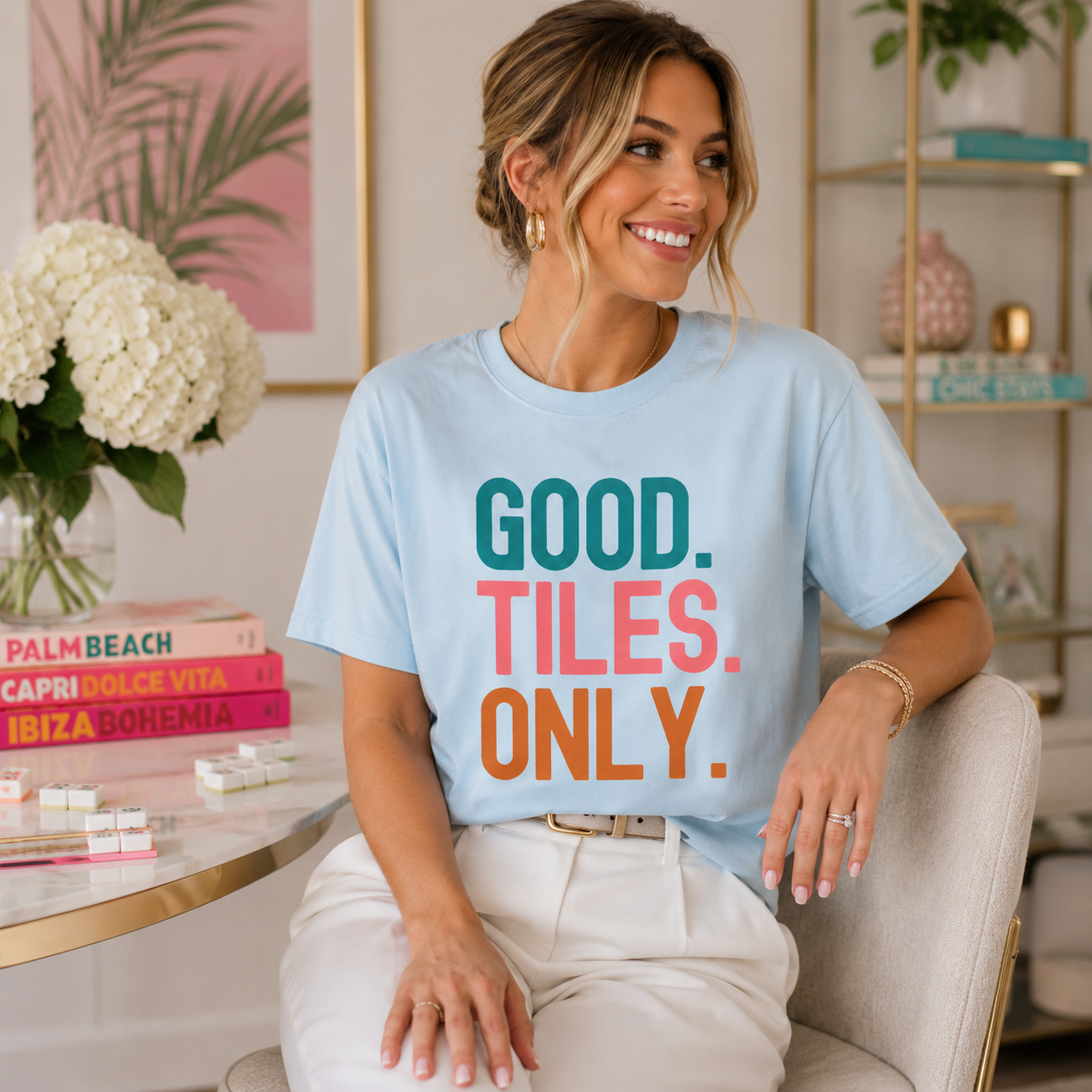 Good Tiles Only Comfort Colors® T-Shirt | Mahjong Graphic Tee