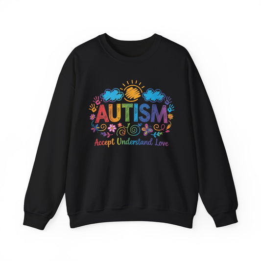 Autism Accept Understand Love Sweatshirt | Autism Awareness & Acceptance Crewneck