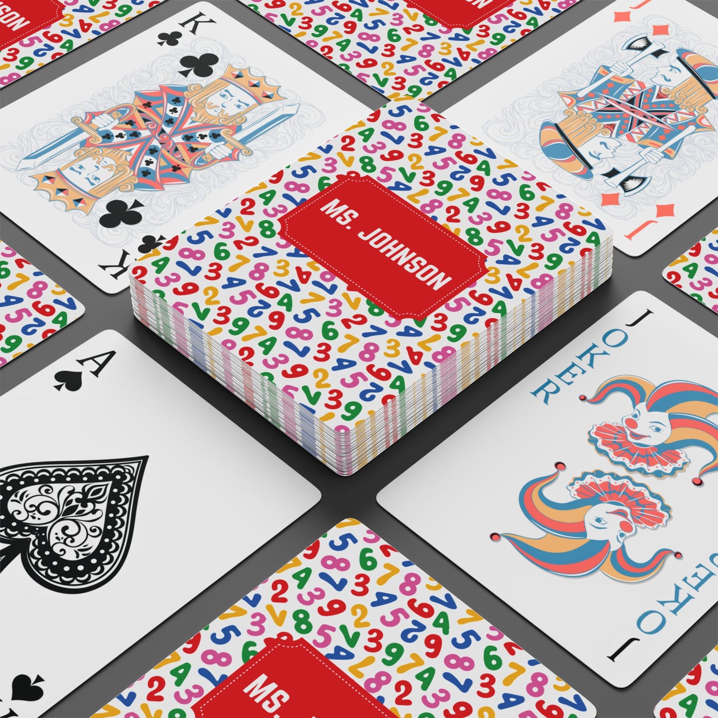 Personalized Numbers Playing Cards