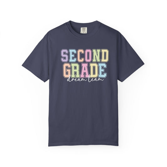 Second Grade Dream Team Comfort Colors® Teacher Shirt | Grade Level Teacher T-Shirt