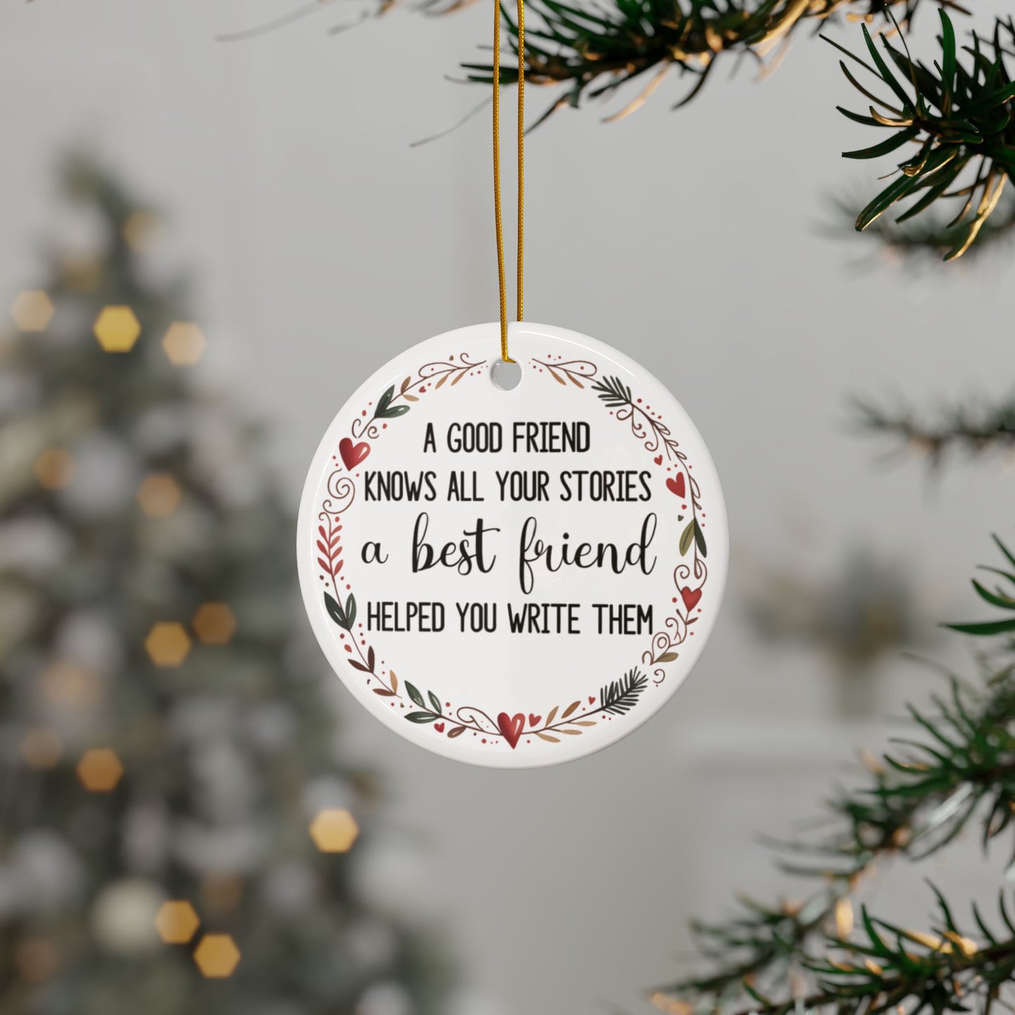 Best Friend Wreath Ornament
