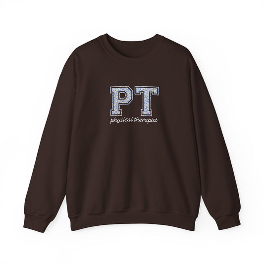 PT Sweatshirt | Collegiate Floral Crewneck | Physical Therapist Gift