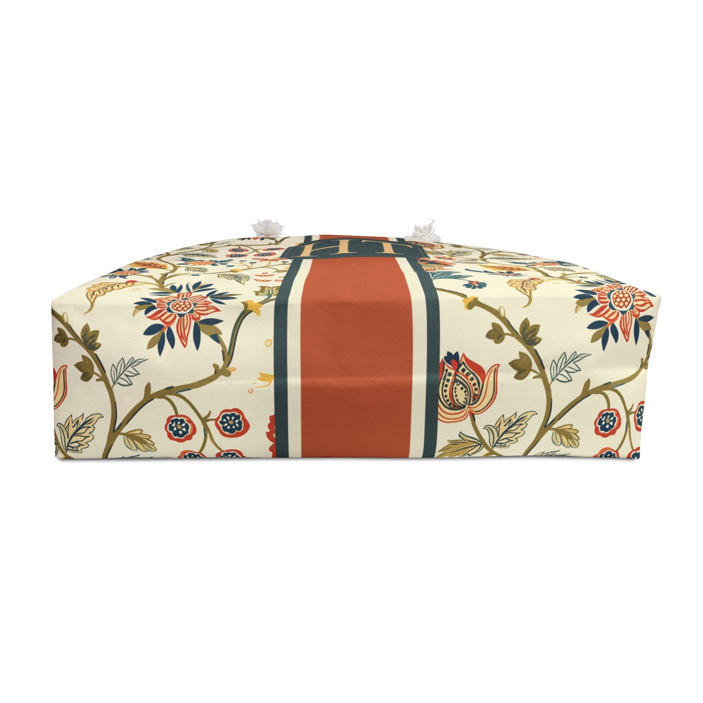 Personalized Heritage Floral Rope Handle Weekender Tote Bag