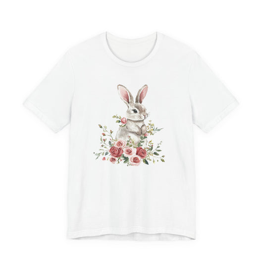 Vintage Watercolor Spring Tee | Blush Bunny Shirt