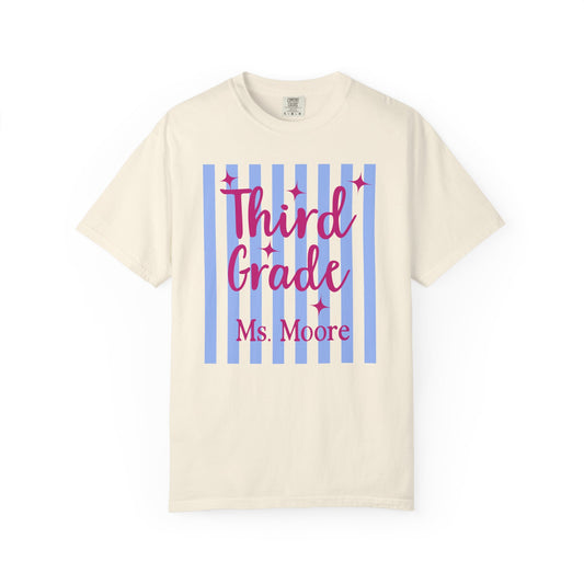 Personalized Third Grade Teacher Shirt | Custom Matching Third Grade Teacher Comfort Colors T-Shirt