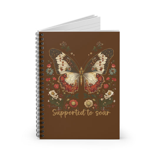 Supported to Soar Butterfly Spiral Notebook