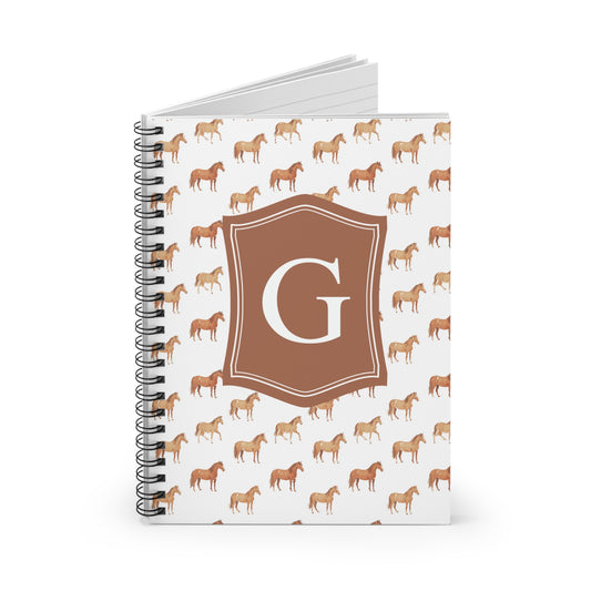 Personalized Horse Pattern Spiral Notebook
