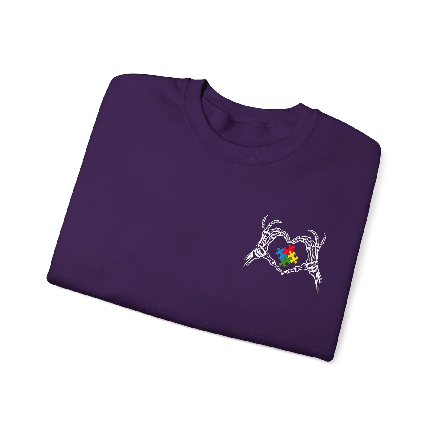 Inclusive Skeleton Puzzle Piece Shirt | Neurodiversity & Kindness Graphic Pullover