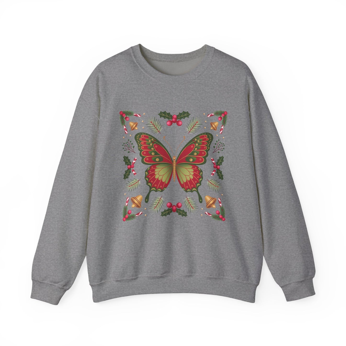 Holiday Butterfly Sweatshirt | Supported to Soar Collection | Cozy Christmas Pullover