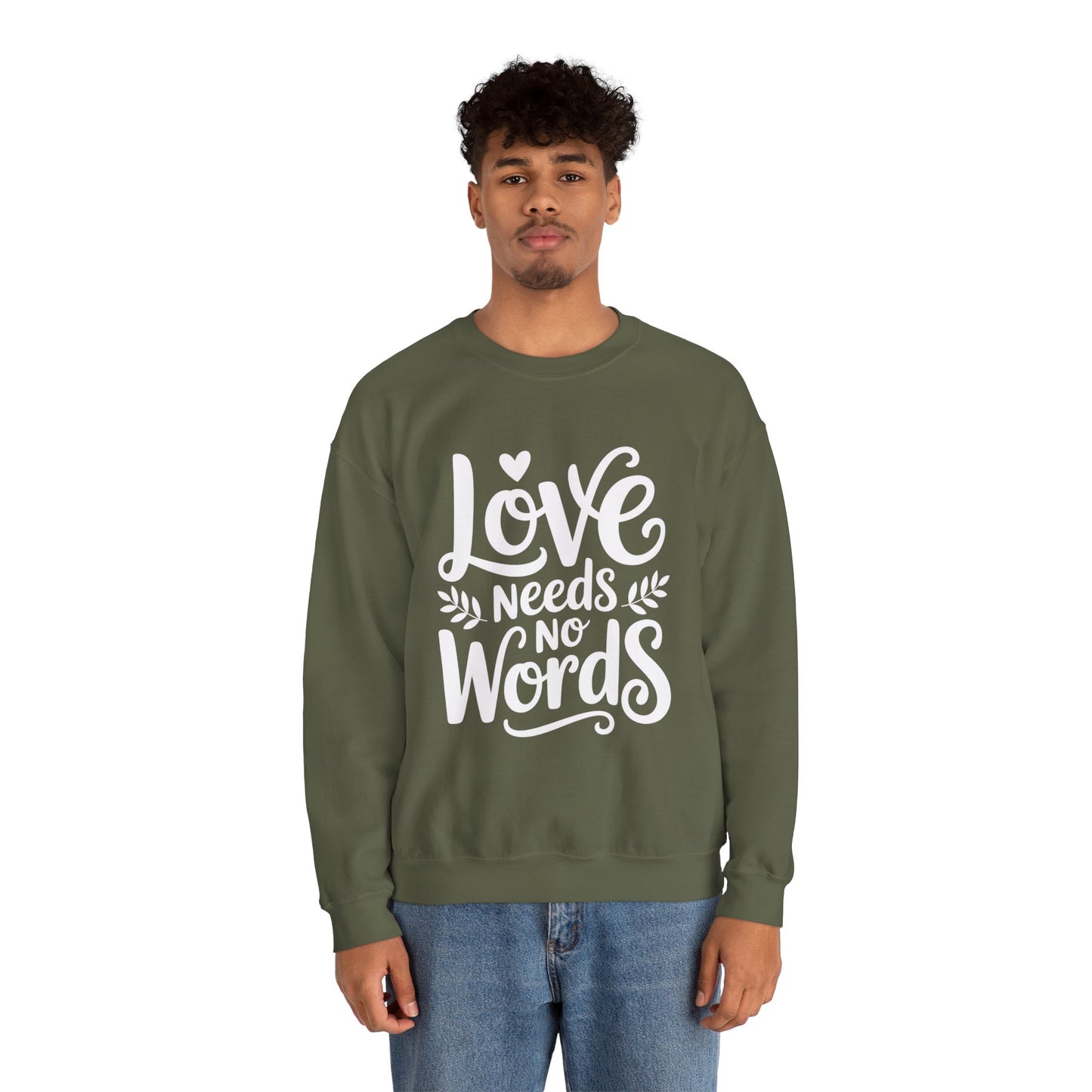 Love Needs No Words Sweatshirt | Autism Awareness & Nonverbal Support Crewneck