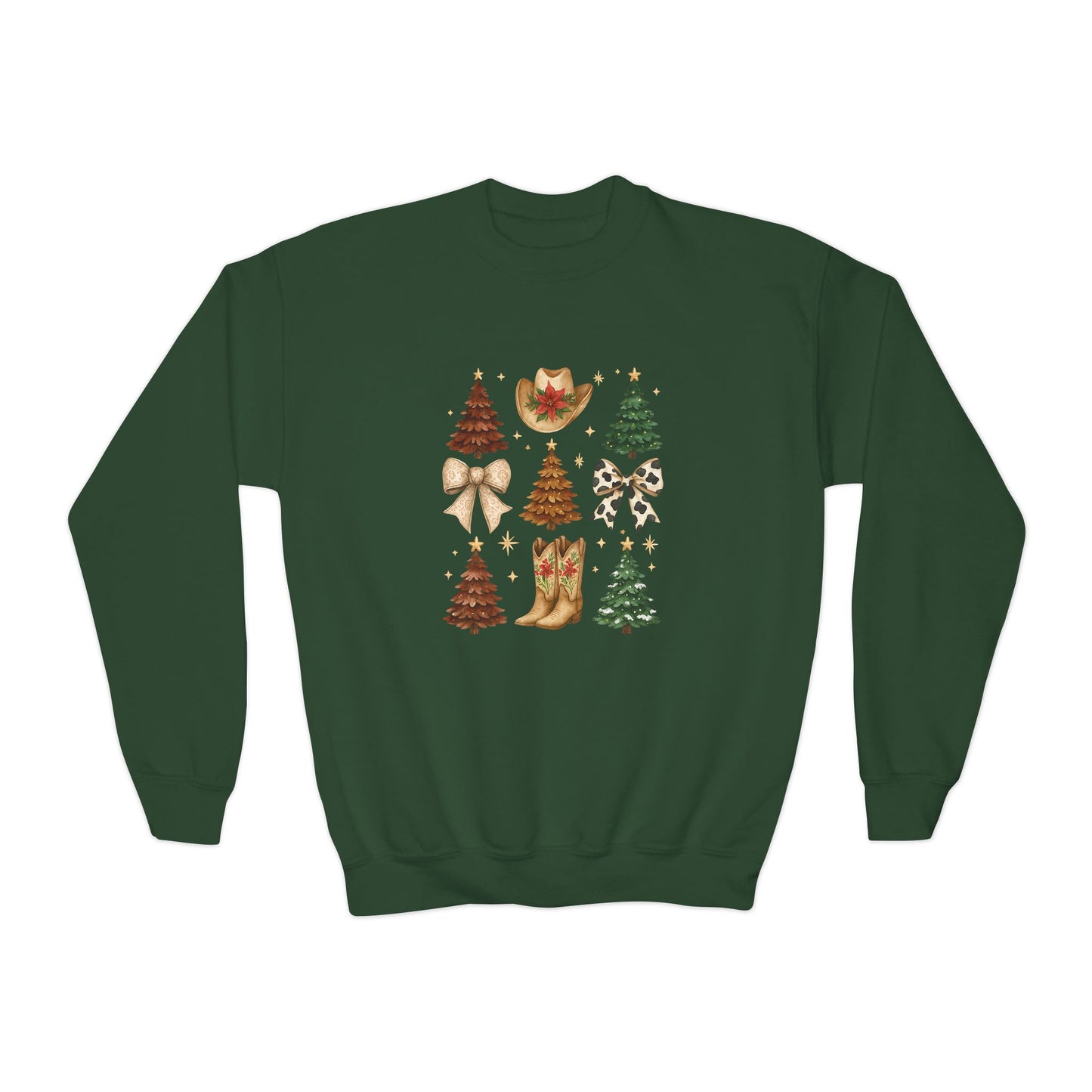 Cowgirl Christmas Youth Sweatshirt – Western Holiday Pullover for Kids