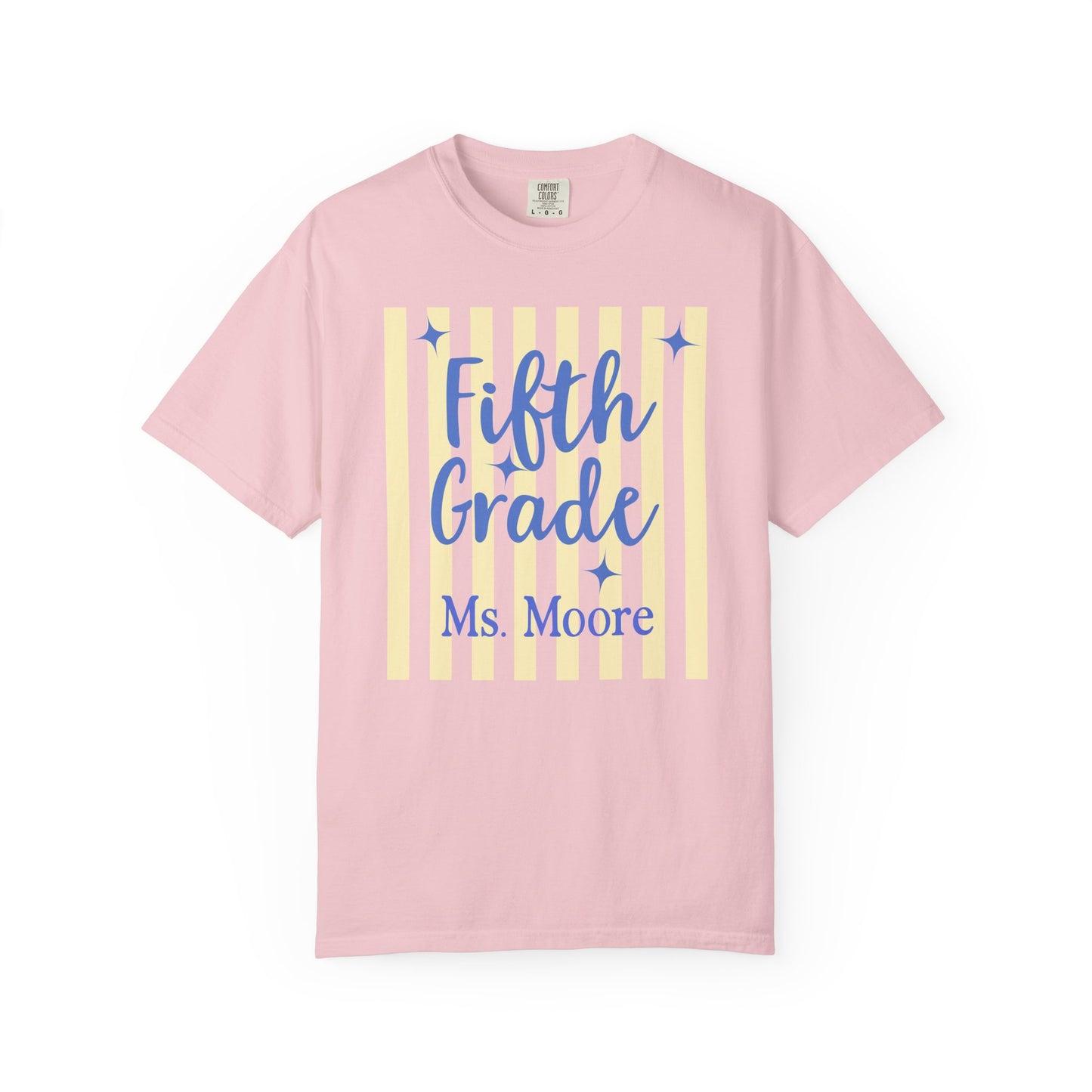 Personalized Fifth Grade Teacher Shirt | Custom Matching Fifth Grade Teacher Comfort Colors T-Shirt