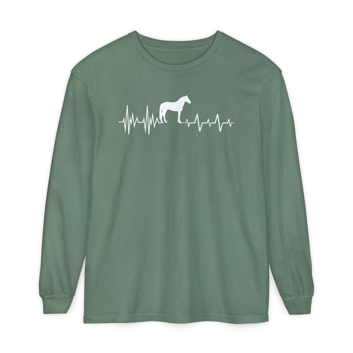 Regulated by Horses: Heartbeat Long sleeve Tee | Adult