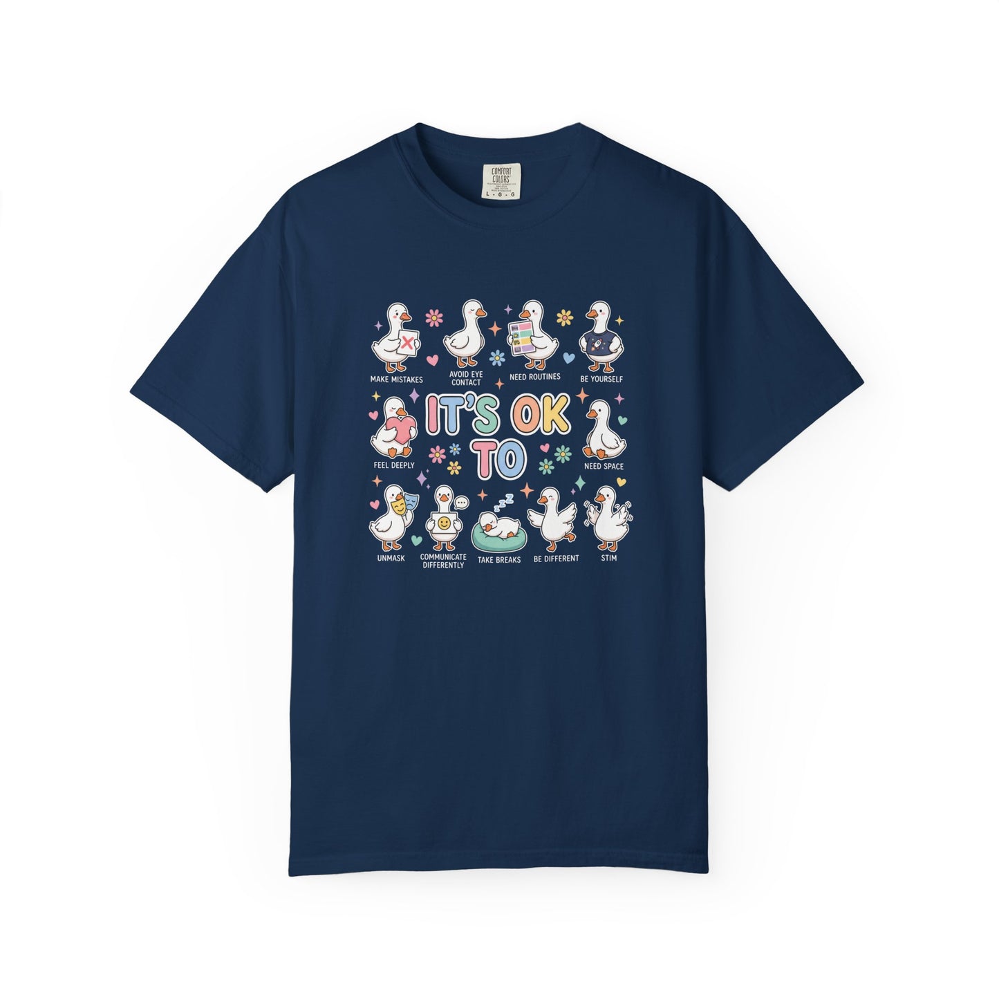 It’s OK To T Shirt | Autism Awareness & Neurodiversity Acceptance Tee | Comfort Colors Inclusive Graphic Shirt