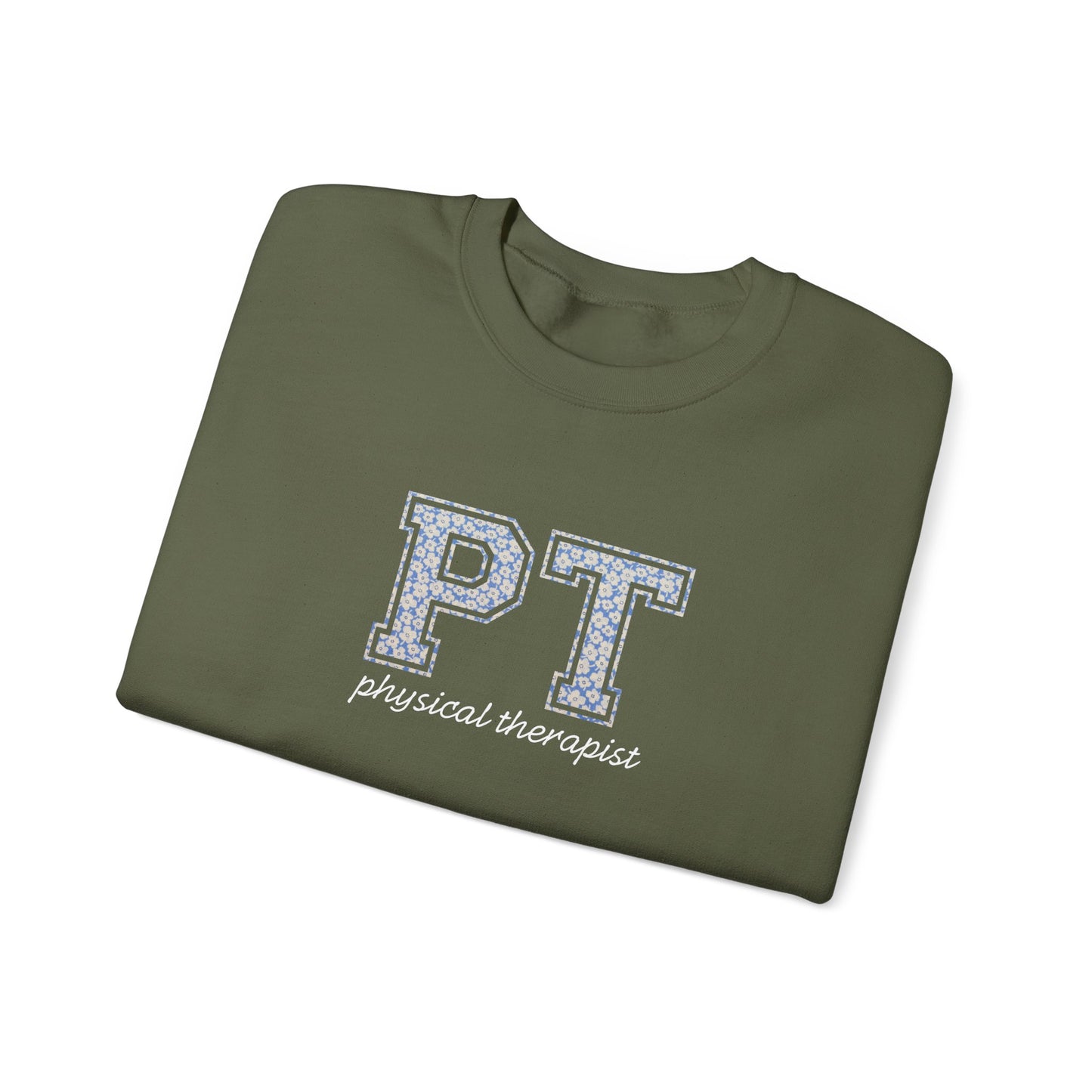 PT Sweatshirt | Collegiate Floral Crewneck | Physical Therapist Gift