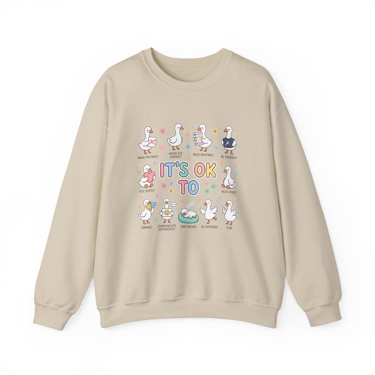 It’s OK To Sweatshirt | Inclusive Support Graphic Crewneck