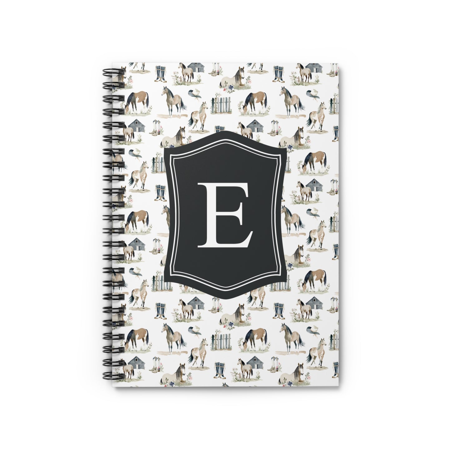 Personalized Equestrian Spiral Notebook