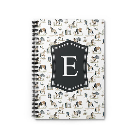 Personalized Equestrian Spiral Notebook