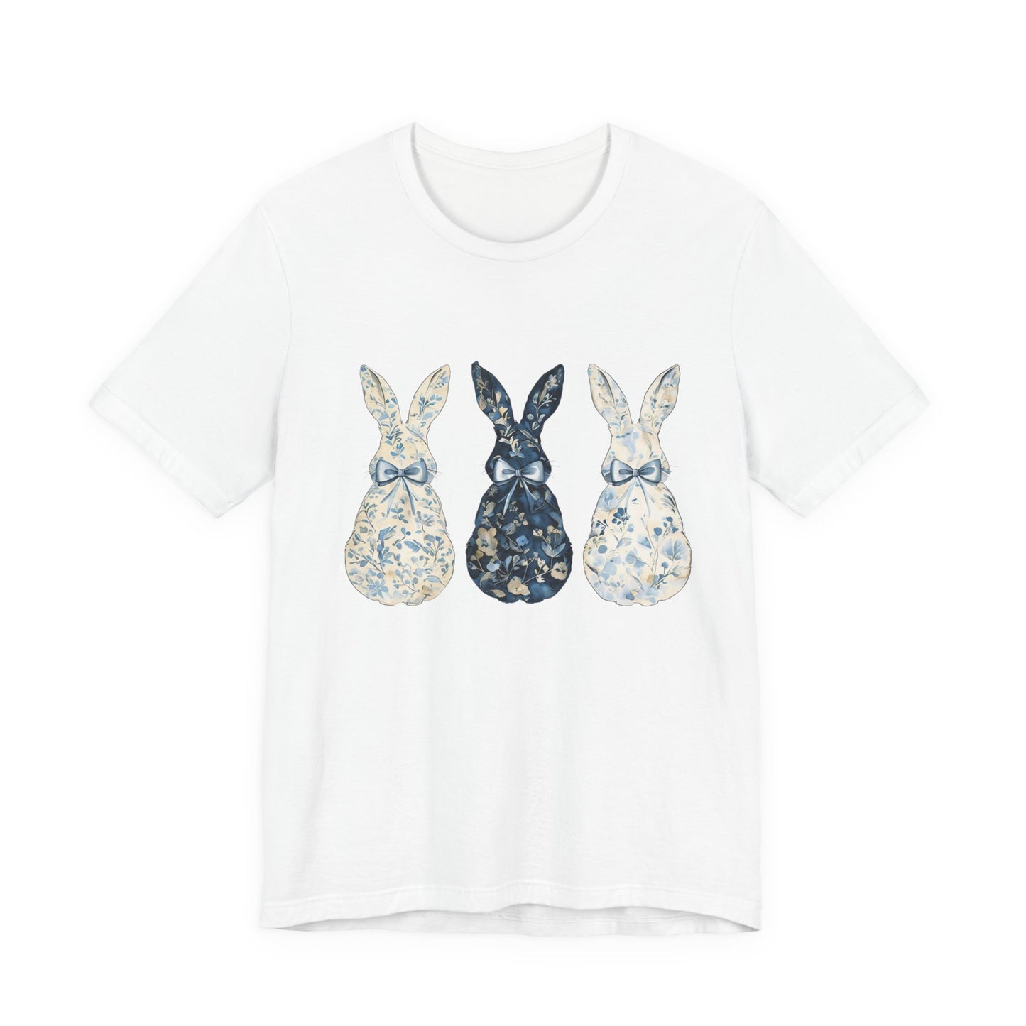 Blue Chinoiserie Bunny Shirt | Vintage Bunny Trio Tee