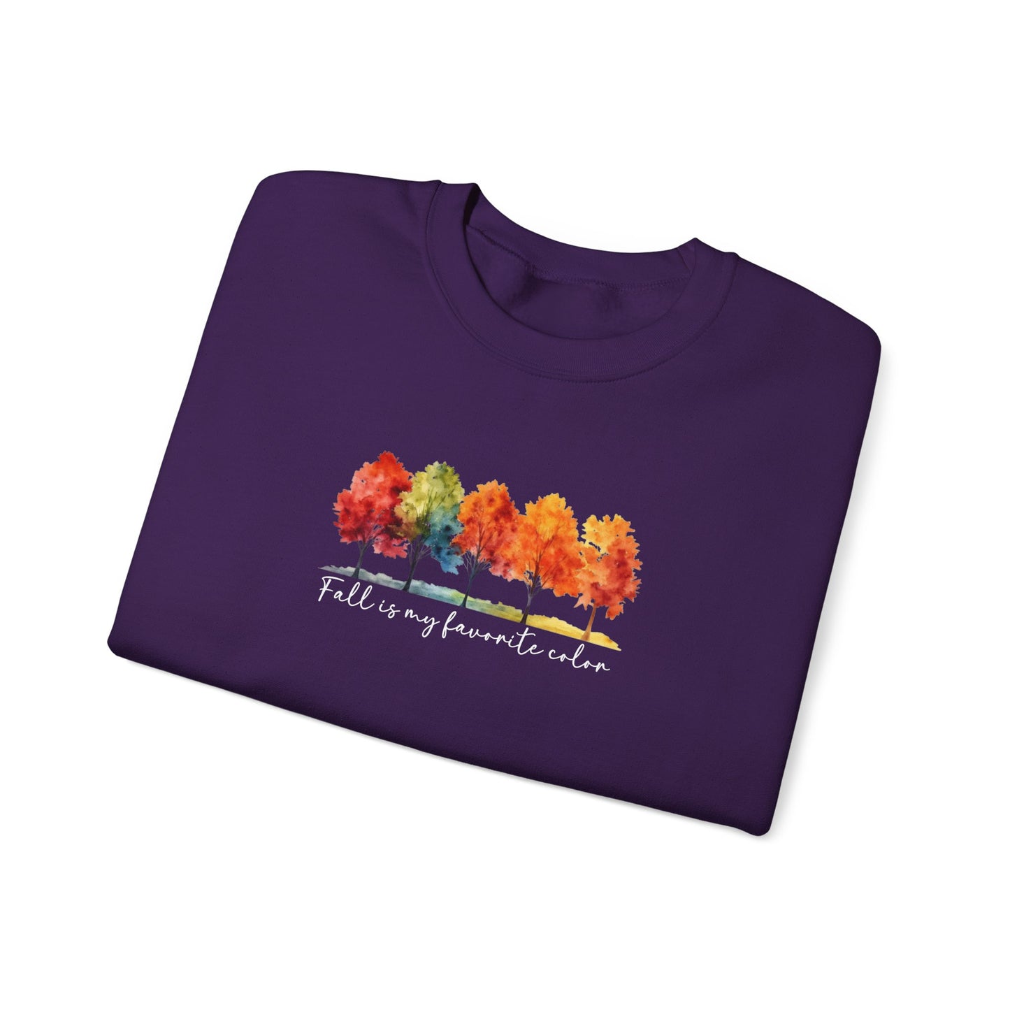 Fall Is My Favorite Color Sweatshirt | Watercolor Trees Crewneck