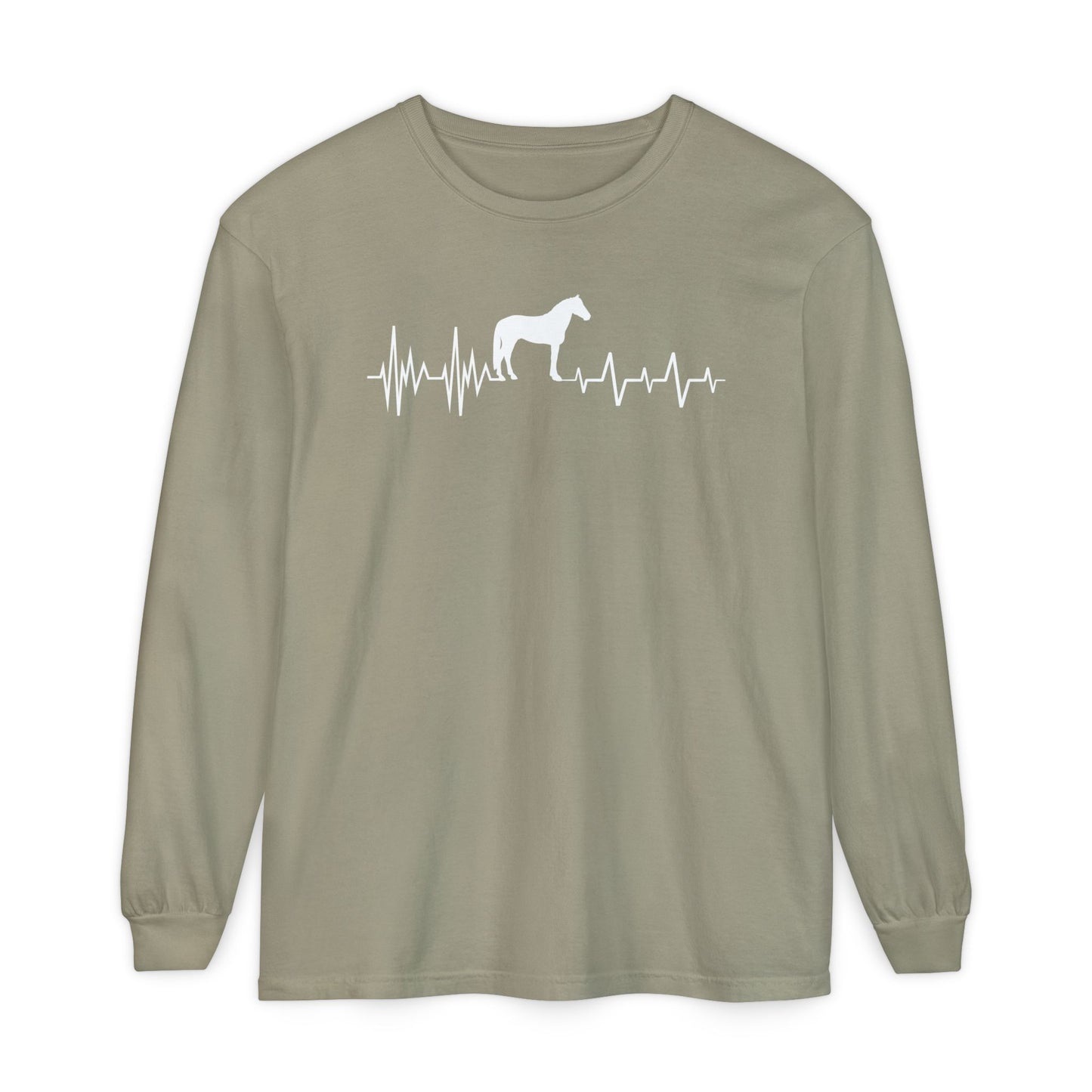 Regulated by Horses: Heartbeat Long sleeve Tee | Adult