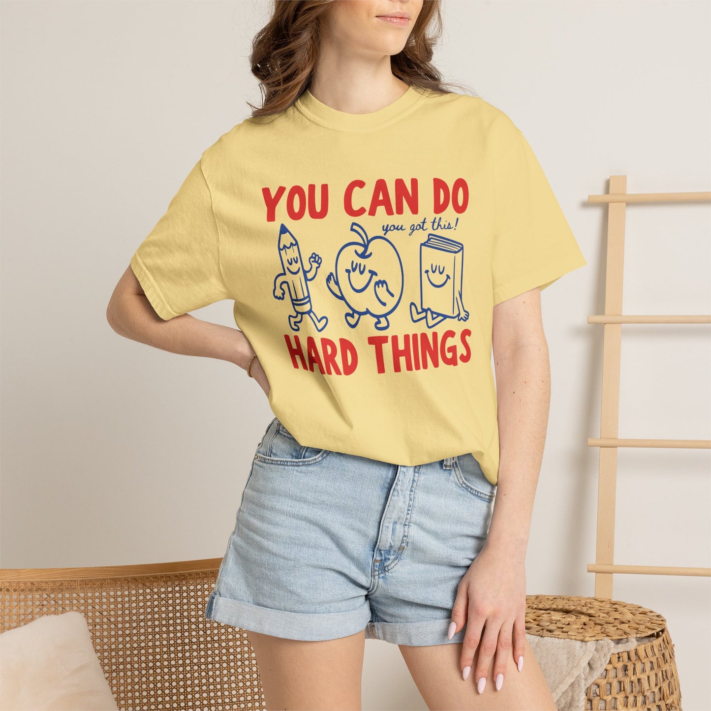 You Can Do Hard Things Teacher Shirt | Motivational Comfort Colors T-Shirt