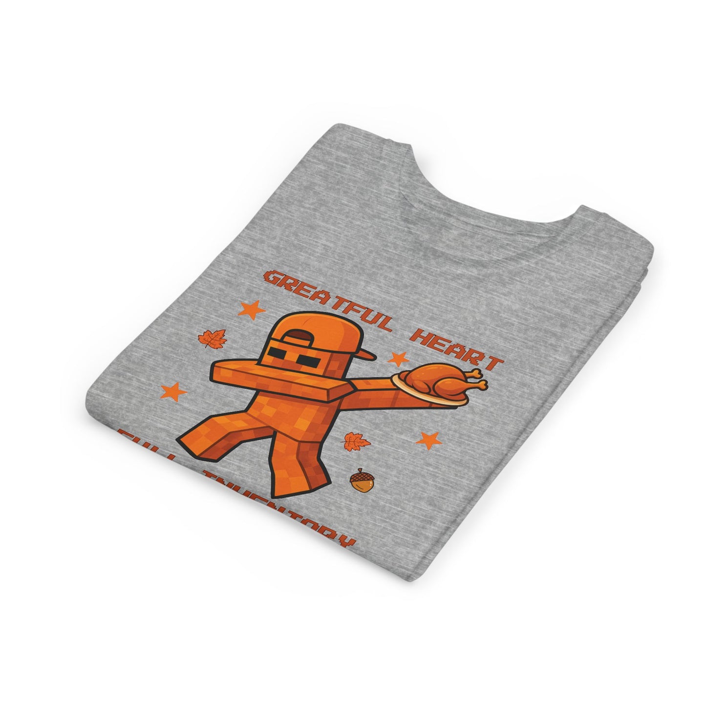 Grateful Heart Full Inventory Youth T-Shirt | Thanksgiving Gamer Tee
