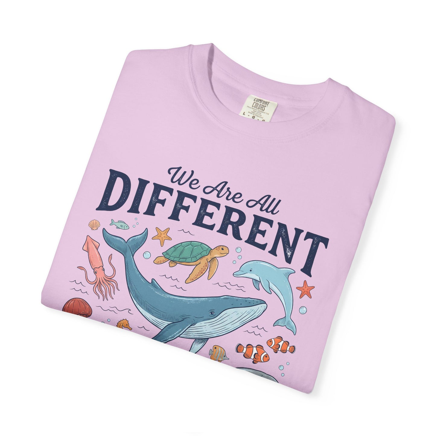 We Are All Different But In This School We All Swim Together Shirt | Comfort Colors Inclusion Shirt