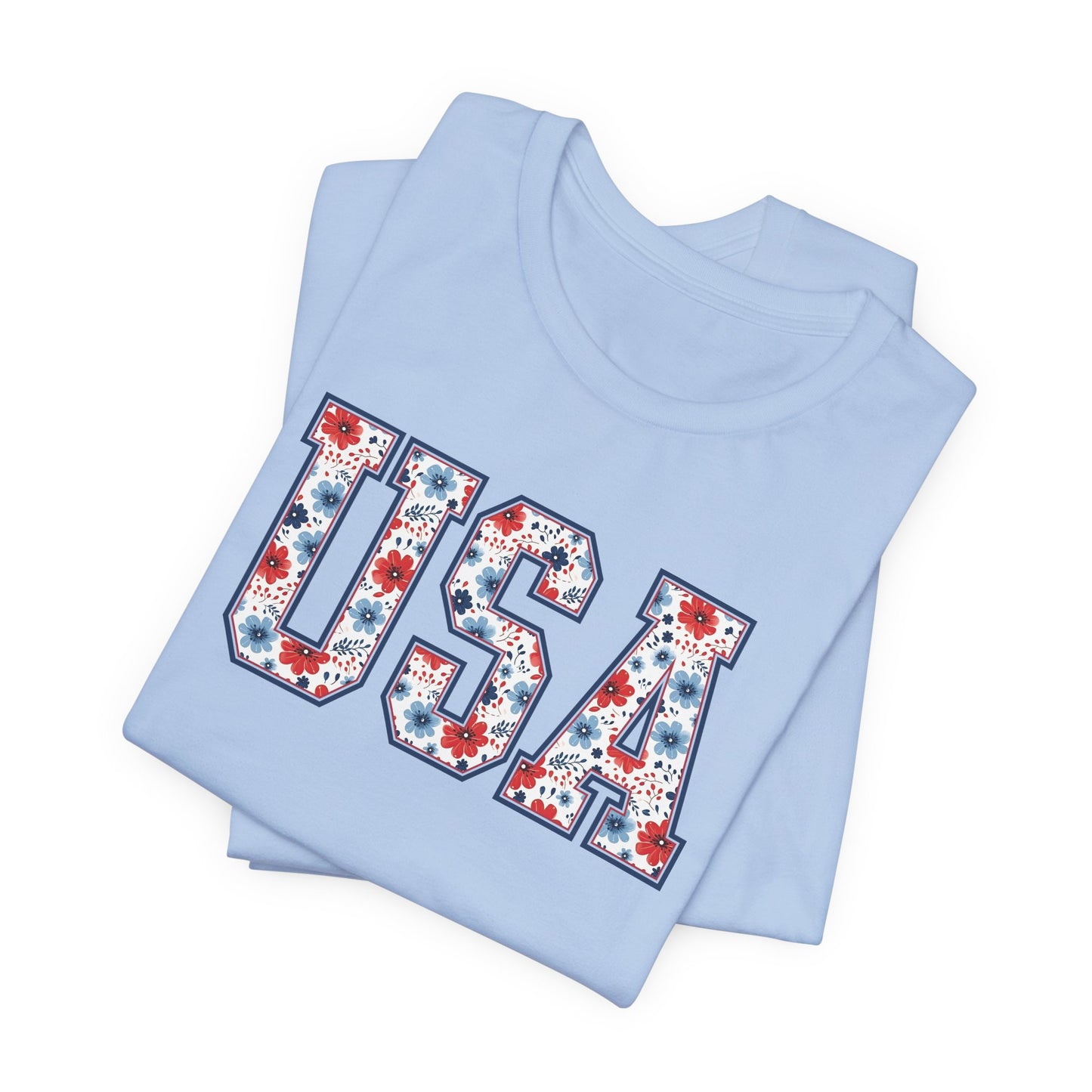 Floral USA Vintage Americana T-Shirt