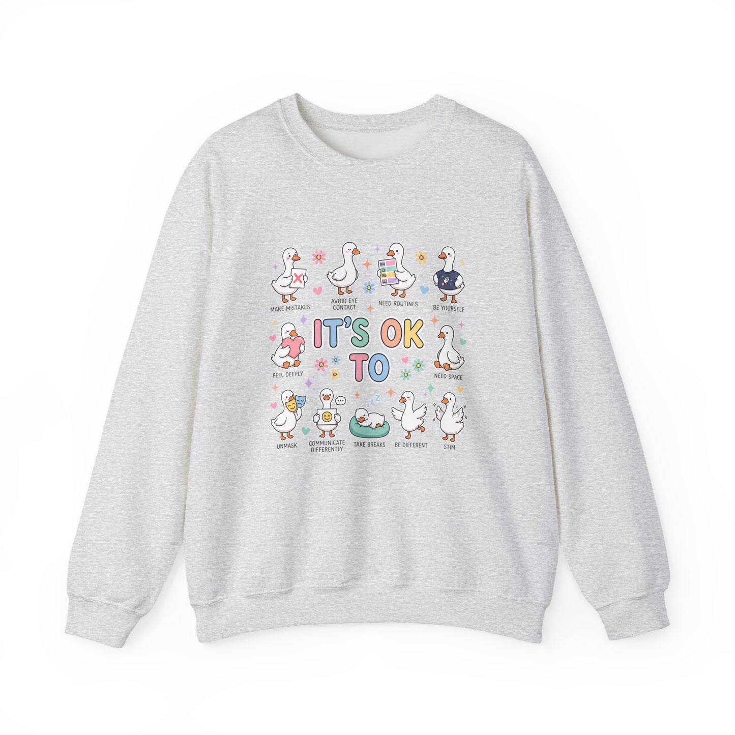 It’s OK To Sweatshirt | Inclusive Support Graphic Crewneck